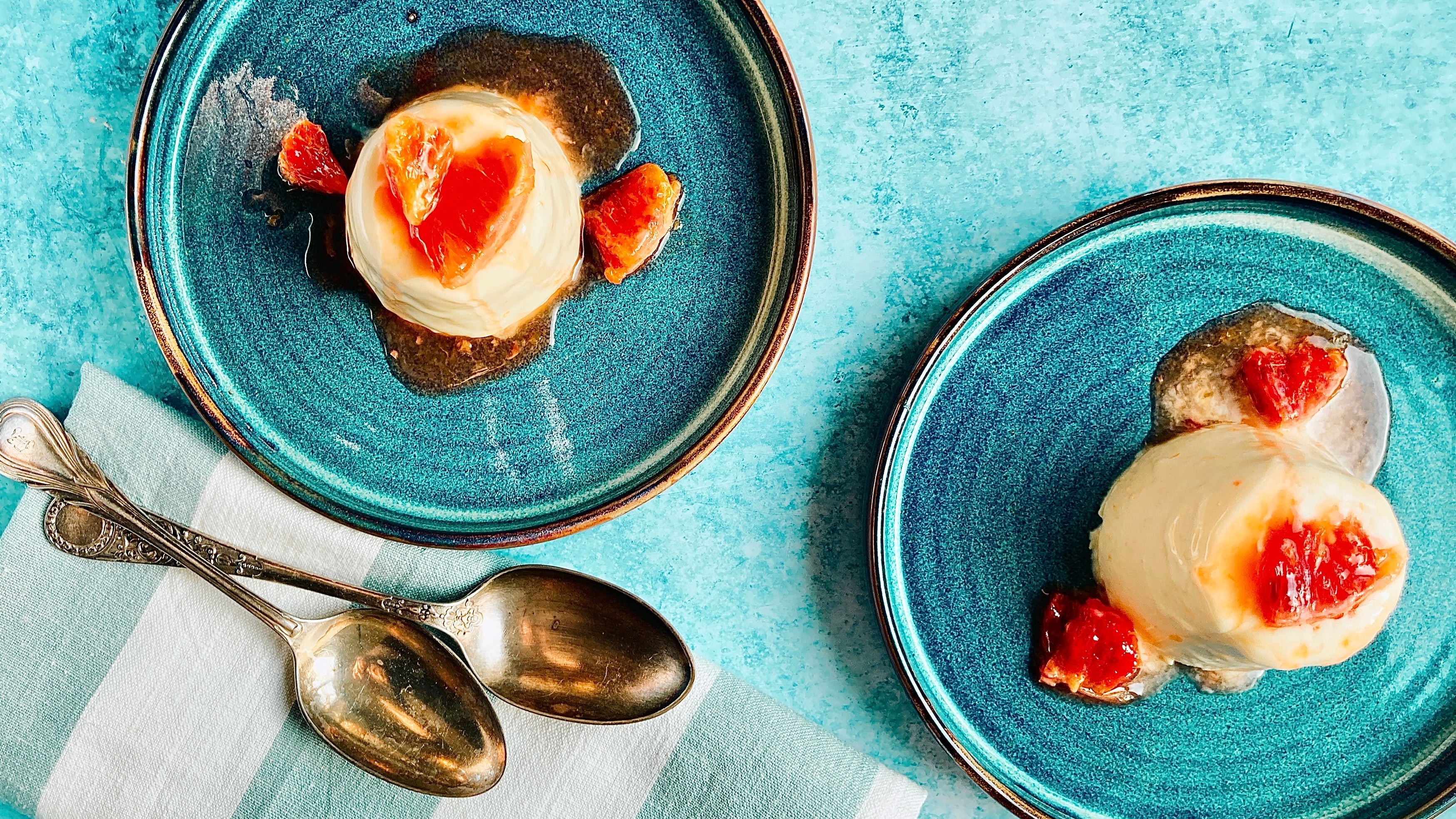 Blood Orange Pannacotta with Caramelised Orange Cole & Mason UK