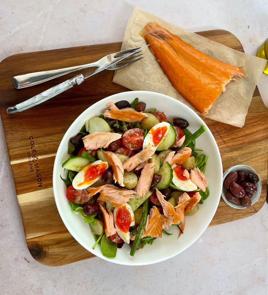 Smoked Salmon Nicoise Salad Cole & Mason UK