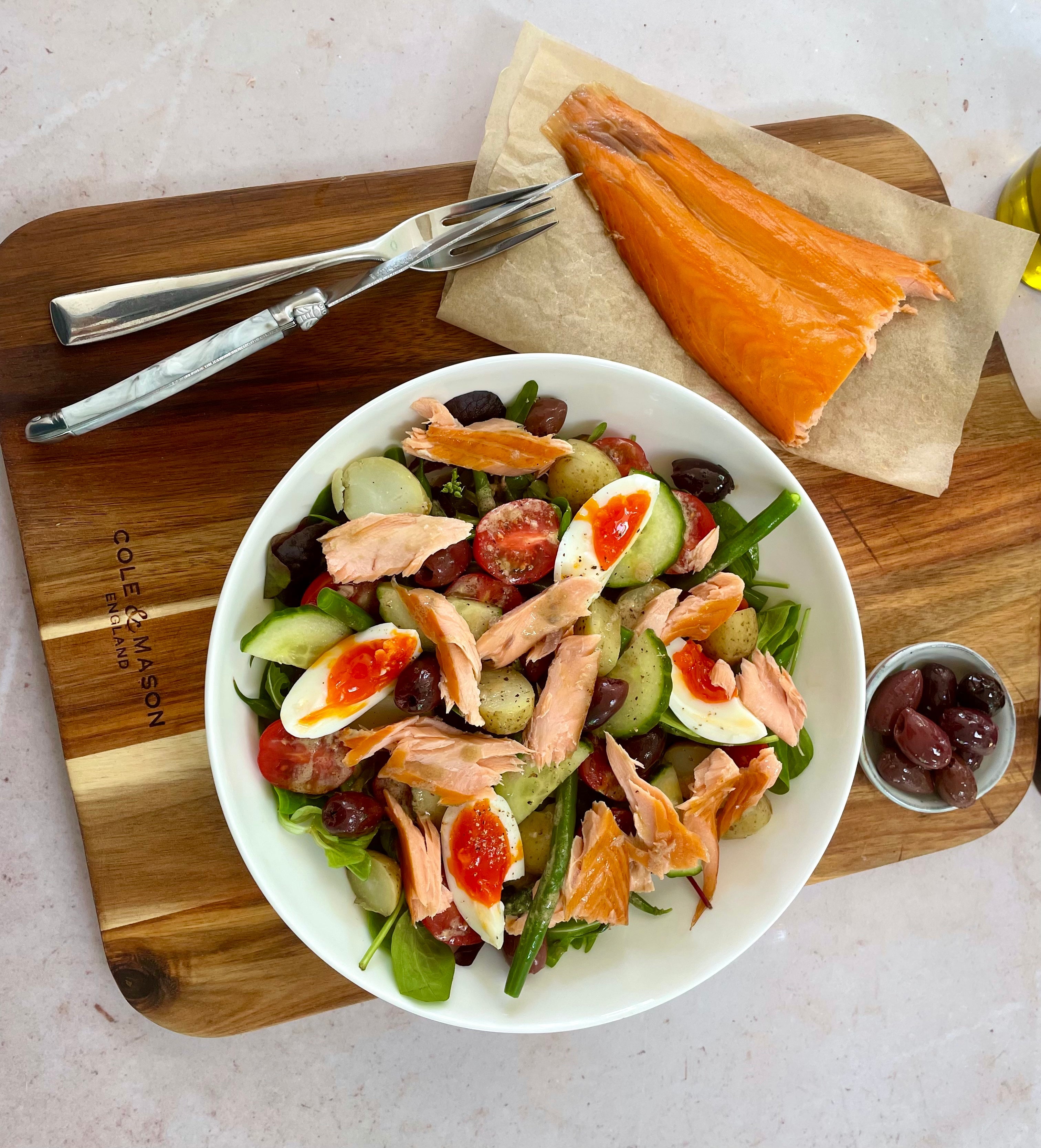 Smoked Salmon Nicoise Salad Cole & Mason UK