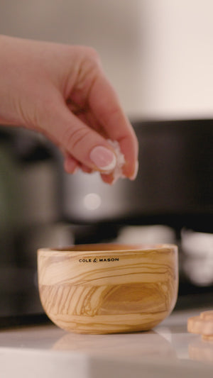 Portobello Olive Wood Salt Pot